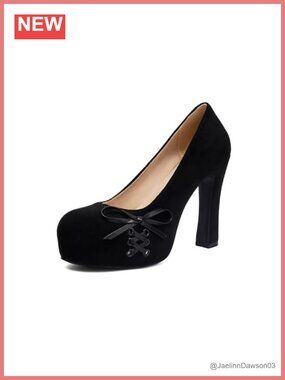 Women's Mary Jane Platform Heels Gothic Pumps Sweet Bow High Heel Shoes
